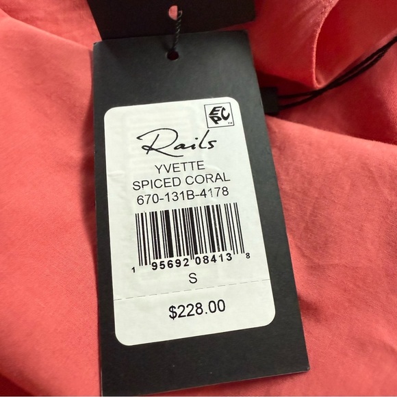 New Rails Yvette Midi Dress Spiced Coral Cut Out NWT Boho Casual Women’s Small - Picture 14 of 16